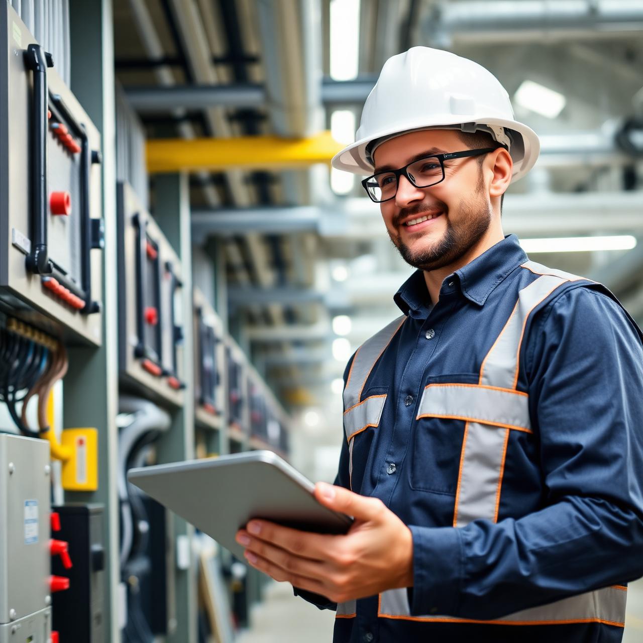 Inżynier Project365 podczas inspekcji infrastruktury elektrycznej